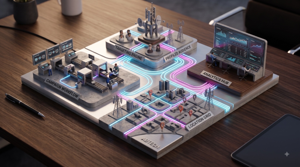 Location-aware advertising and analytics at enterprise scale.